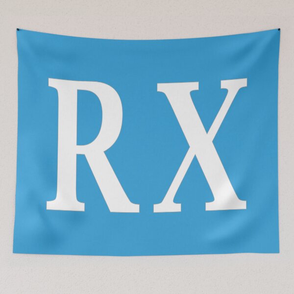 Item preview, RX Initials Monogram Elegant White Letters designed and sold by Jeallan Designs.