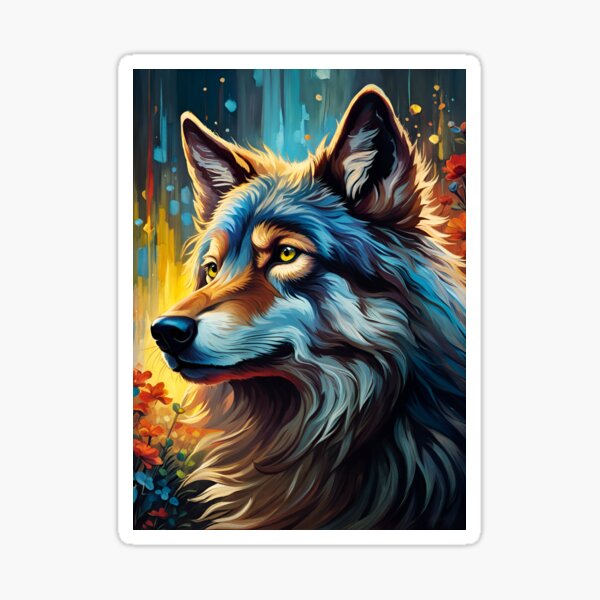 Item preview, Wolf Portrait, Ai Generated Art  designed and sold by Anna Chidiac.