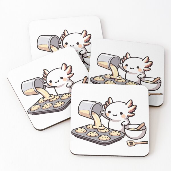Item preview, Kawaii Axolotl Baking Delight designed and sold by PuffPuffPrint.