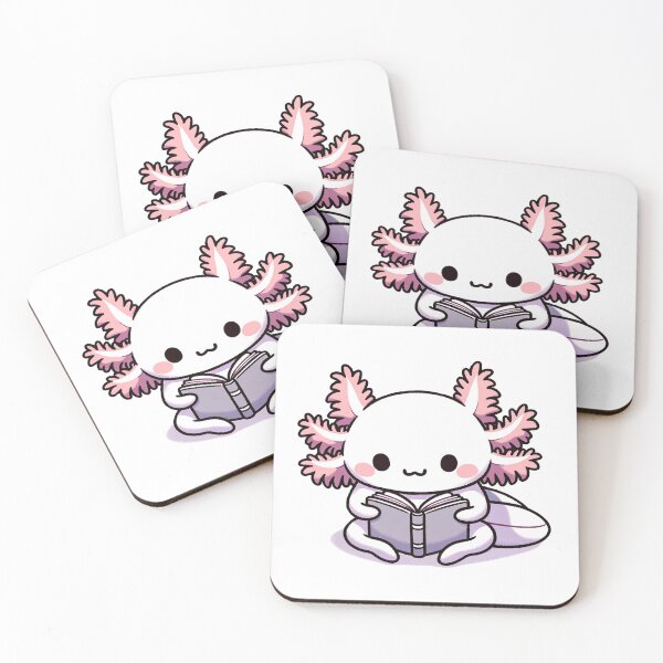 Item preview, Reading Axolotl: A Kawaii Moment designed and sold by PuffPuffPrint.