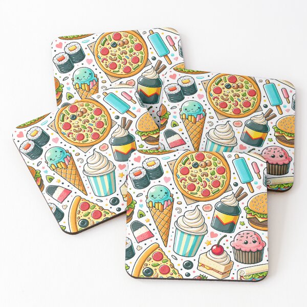 Item preview, Playful Assorted Food Pattern designed and sold by Spiritful-Bliss.