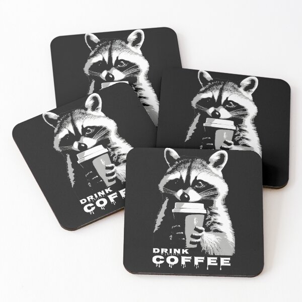 Item preview, Raccoon Drink Coffee designed and sold by ratchawoot.