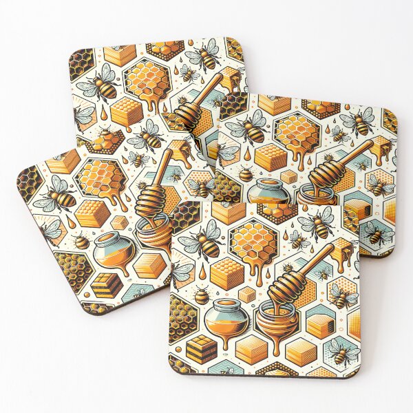 Item preview, Harmonious Honeycomb & Bee Pattern designed and sold by Spiritful-Bliss.