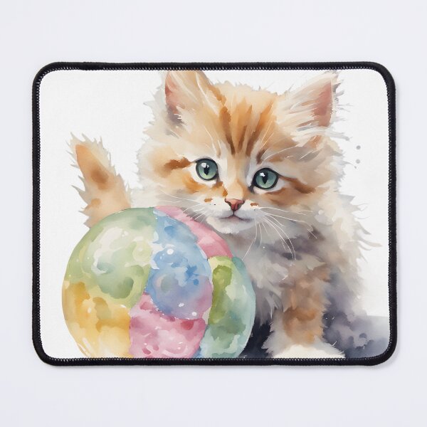 Item preview, A Kitten with ball designed and sold by Vibes-vintage.