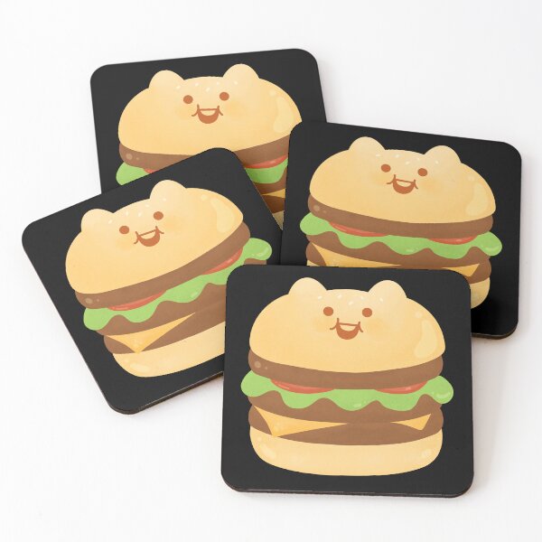 Item preview, cute cat cheeseburger fast food kawaii neko watercolor designed and sold by TNwandesignart.