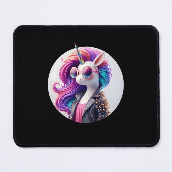 Item preview, Cute Unicorn wearing a Leather Jacket designed and sold by shirtsmugslife.
