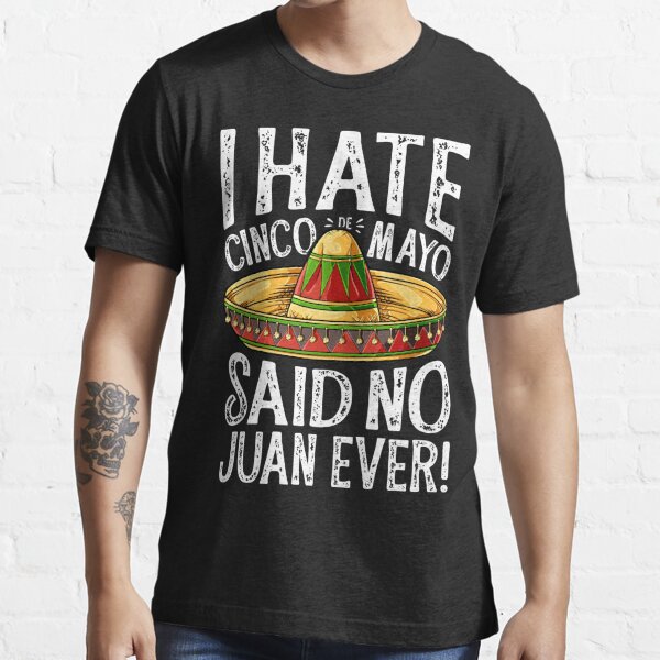 Tacos V-neck T shirt Tops Men's Mexican Party Sombrero & Mustache 