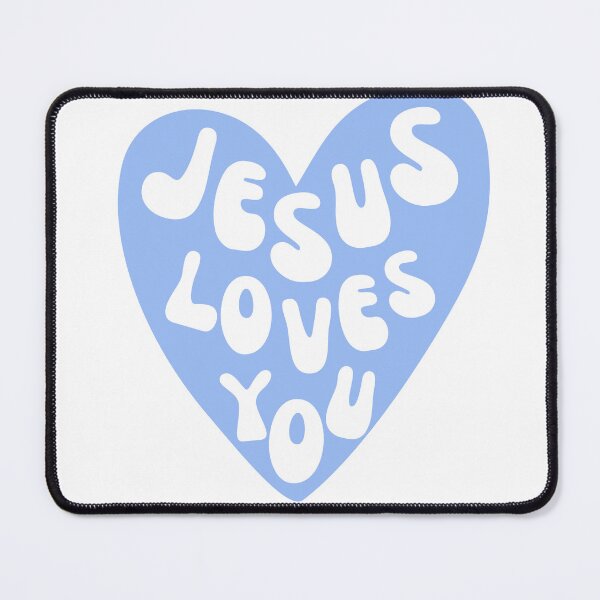 Item preview, Jesus Loves You Blue Heart designed and sold by shotbyalina.