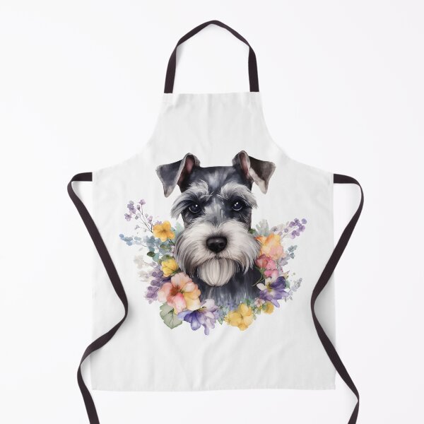 Item preview, Pretty Schnauzer in the Flowers designed and sold by CraftyBee.