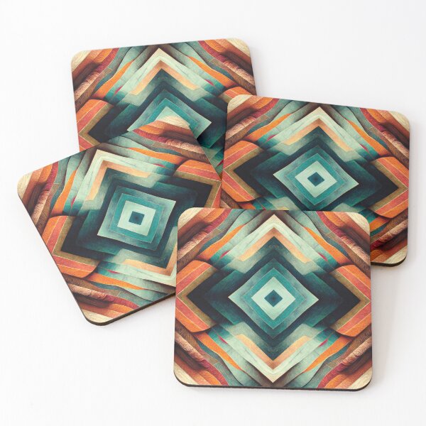 Item preview, Stained Elegance: A Spectrum of Colorful Wood Diamond Pattern designed and sold by waterhutch.