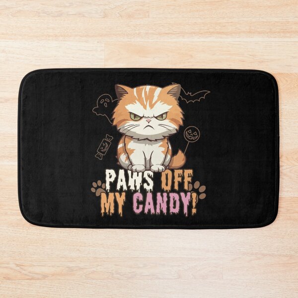 Item preview, Paws off my Candy - Angry  Halloween Cat designed and sold by FlamingoVibes.