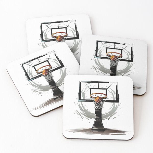 Item preview, Basketball hoop and ball on white background designed and sold by Imparable.