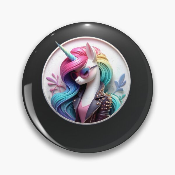 Item preview, Cute Unicorn wearing a Leather Jacket with flowers in the background designed and sold by shirtsmugslife.