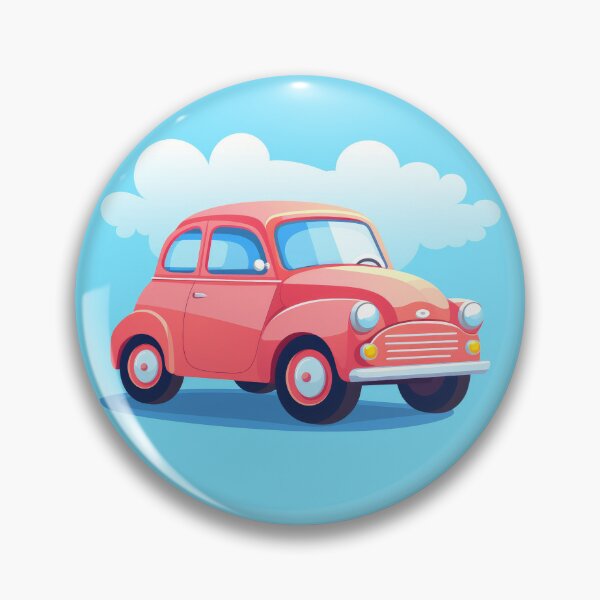 Item preview, Red Classic Car on Blue Background designed and sold by Visual-Elixir.
