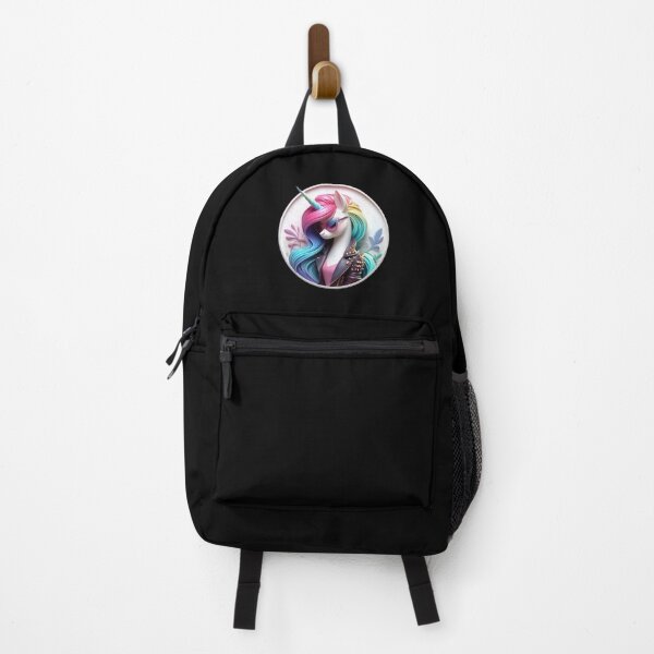 Item preview, Cute Unicorn wearing a Leather Jacket with flowers in the background designed and sold by shirtsmugslife.