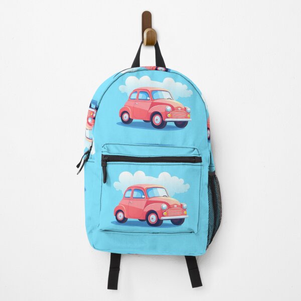 Item preview, Red Classic Car on Blue Background designed and sold by Visual-Elixir.