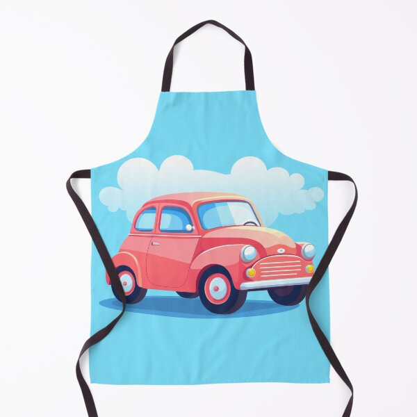 Item preview, Red Classic Car on Blue Background designed and sold by Visual-Elixir.