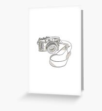 35mm SLR Film Camera Drawing Greeting Card