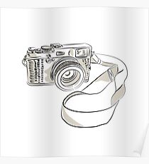 35mm SLR Film Camera Drawing Poster
