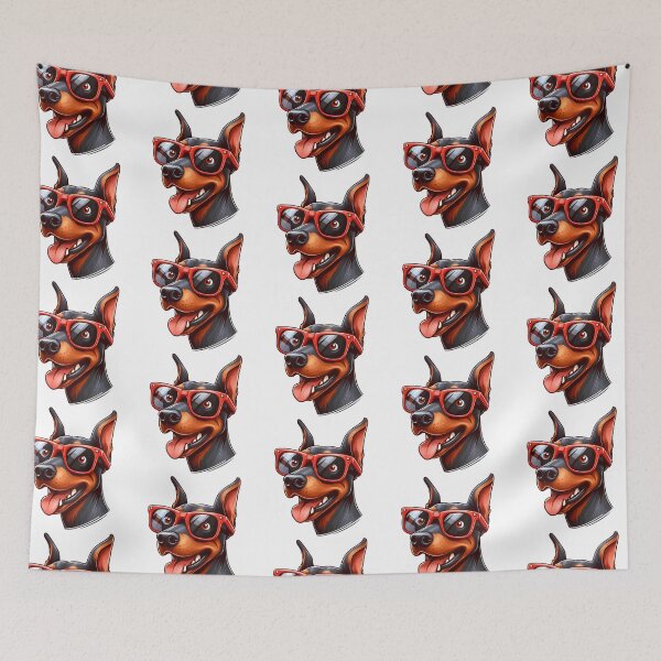 Item preview, Funny Dobermann in Red Sunglasses designed and sold by Coffee Lifestyle.