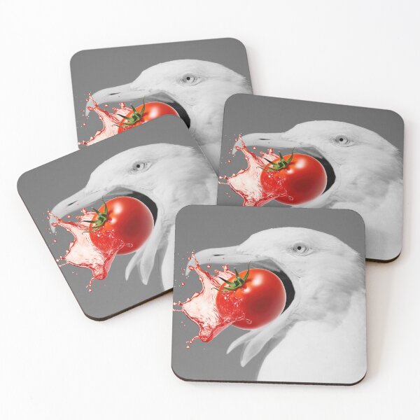 Artikelvorschau, Illustration einer Möwe mit einer Tomate entworfen und verkauft von DSoriaDesign.