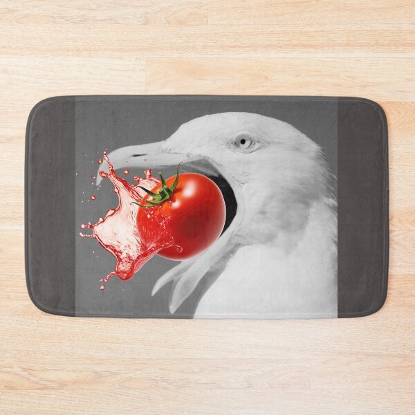 Artikelvorschau, Illustration einer Möwe mit einer Tomate entworfen und verkauft von DSoriaDesign.
