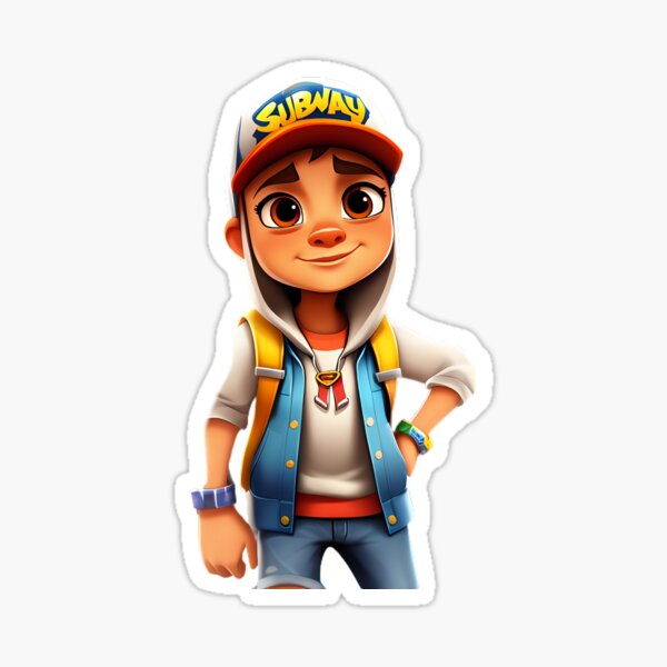 Retro Badge Subway Surfers Jake