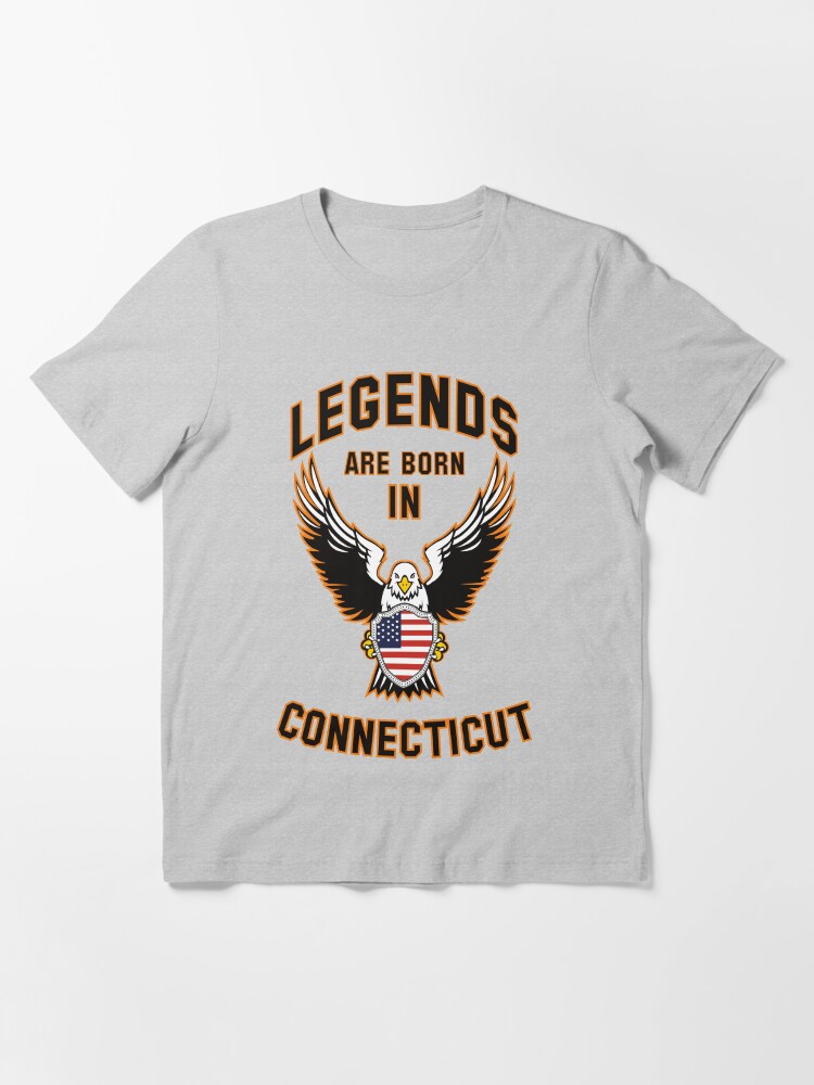 Alternate view of Legends are born in Connecticut Essential T-Shirt