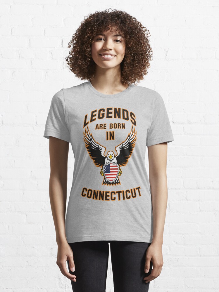 Alternate view of Legends are born in Connecticut Essential T-Shirt