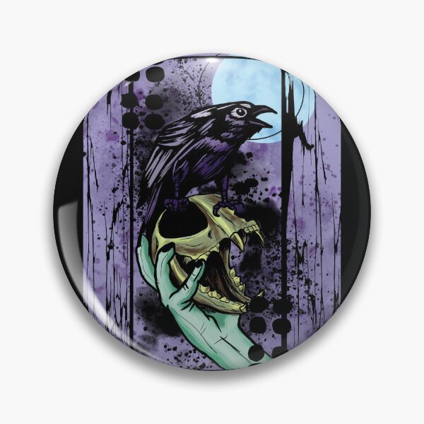 Item preview, crow on skull designed and sold by openedeye.