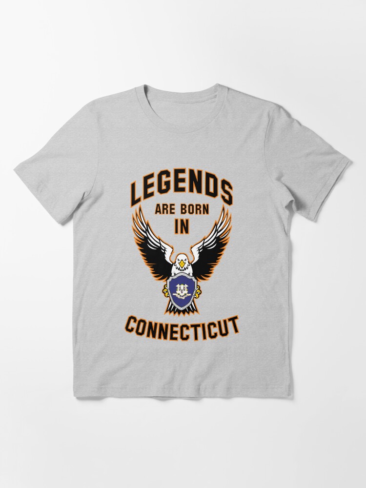 Alternate view of Legends are born in Connecticut Essential T-Shirt