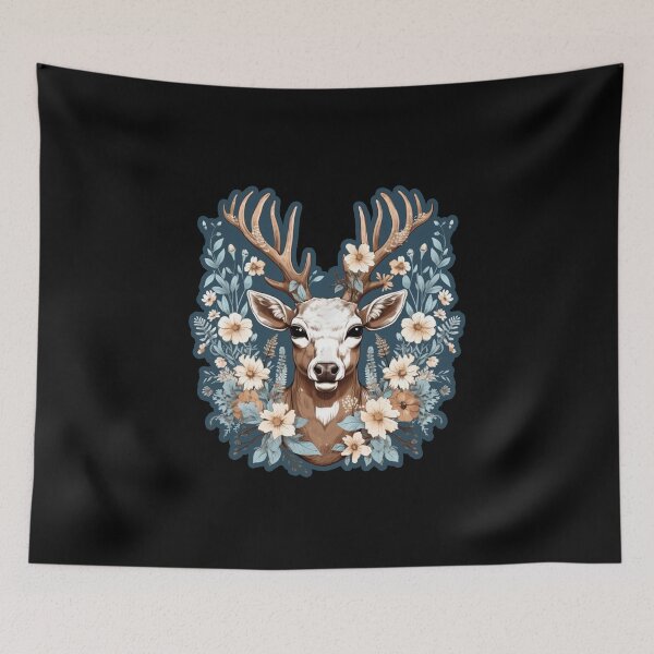 Item preview, Deer Flowers designed and sold by titanosdesign.