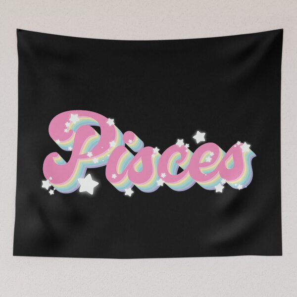 Item preview, Pisces - Zodiac Horoscope Word in Groovy Retro Style designed and sold by Haygoodies.