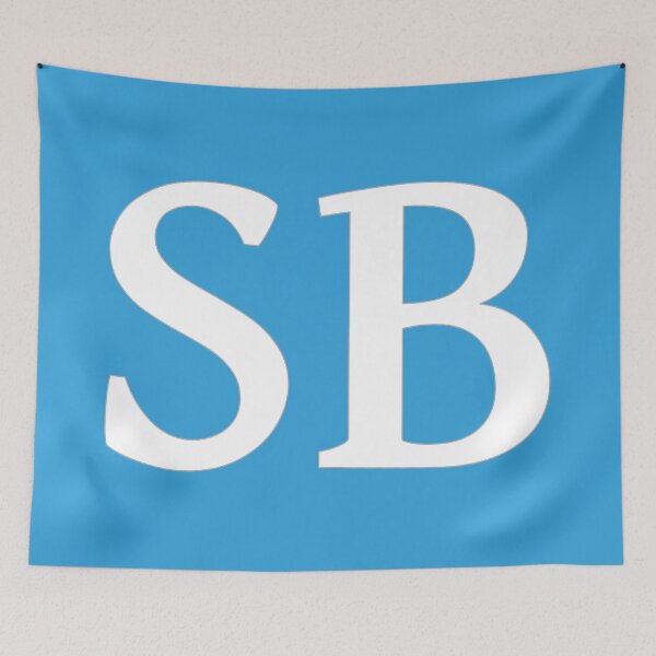 Item preview, SB Initials Monogram Elegant White Letters designed and sold by Jeallan Designs.
