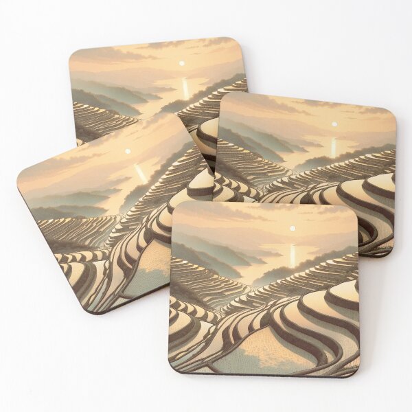 Item preview, Sunset Over Rice Terraces designed and sold by PictorialWhimsy.