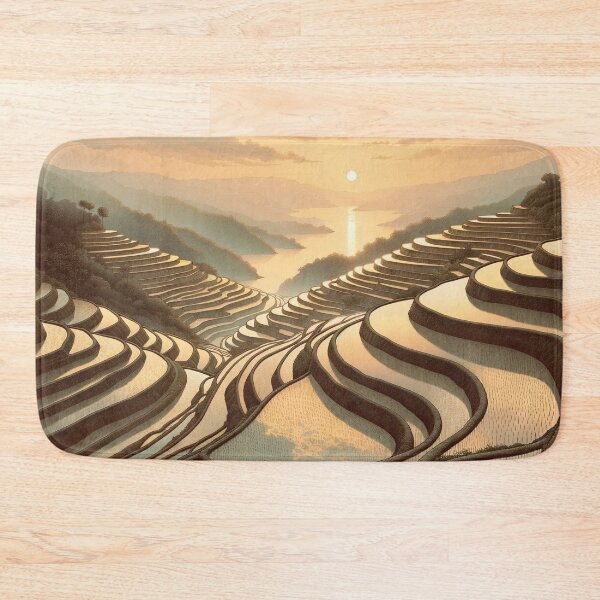 Item preview, Sunset Over Rice Terraces designed and sold by PictorialWhimsy.
