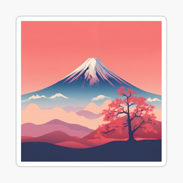 Item preview, Mountain Fuji with Autumn Foliage designed and sold by sakurashorty.