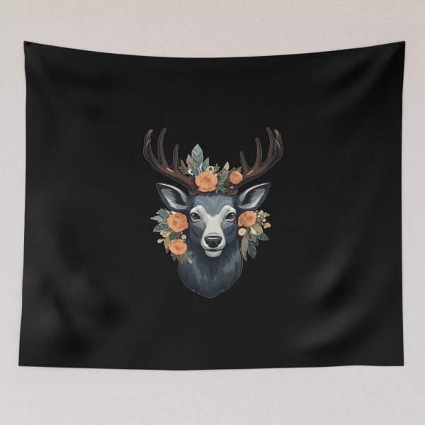 Item preview, Deer Flowers designed and sold by titanosdesign.