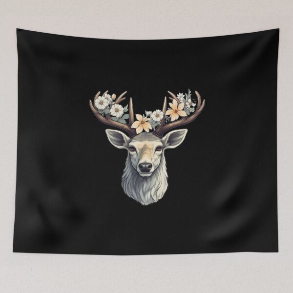 Item preview, Deer Flowers designed and sold by titanosdesign.