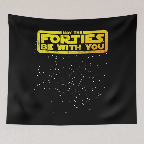 Item preview, May The Forties Be With You Vintage 40th Birthday Distressed Star Illustration designed and sold by kolbasound.