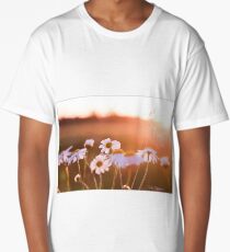 Colorful sunset with flowers Long T-Shirt