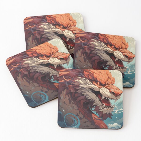 Item preview, red dragon in the sea designed and sold by hermeneutic.