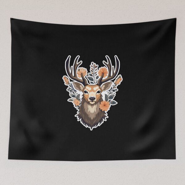 Item preview, Deer Flowers designed and sold by titanosdesign.