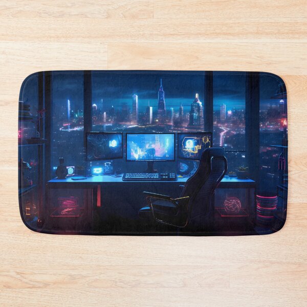 Item preview, Blue Futuristic/Cyberpunk Game Room designed and sold by BadLuckByDesign.