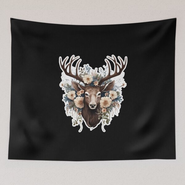 Item preview, Deer Flowers designed and sold by titanosdesign.