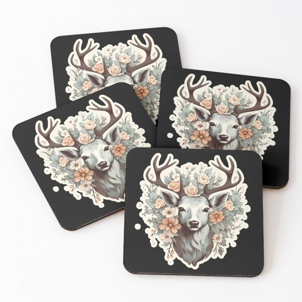 Item preview, Deer Flowers designed and sold by titanosdesign.