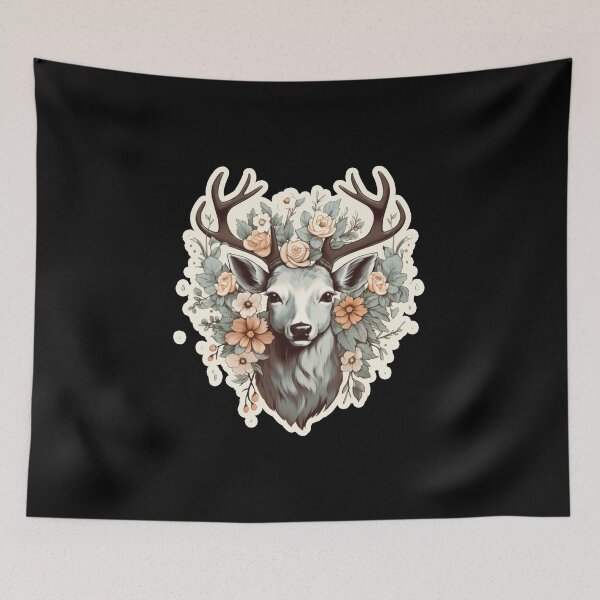 Item preview, Deer Flowers designed and sold by titanosdesign.