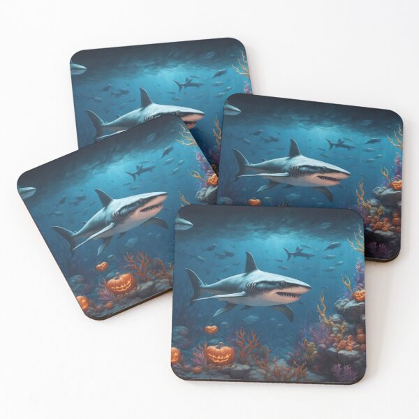 Item preview, Picture of coral reef and shark, halloween designed and sold by Damian Sobczyk.