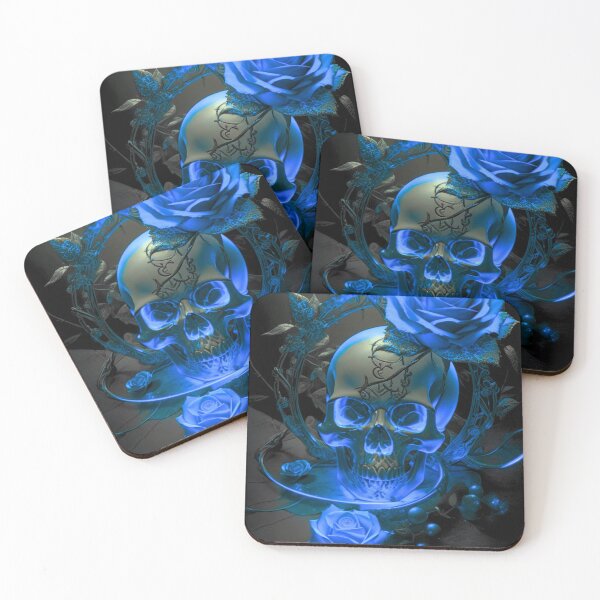 Item preview, Blue Skull with Rose Shirts and Hoodies designed and sold by OutdoorArtistry.