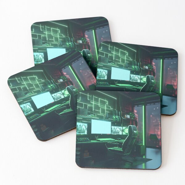 Item preview, Neon Green Futuristic/Cyberpunk Game Room designed and sold by BadLuckByDesign.